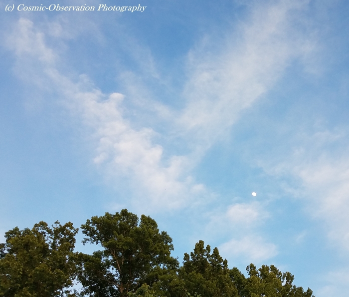 Gibbous Moon Clouds Image One